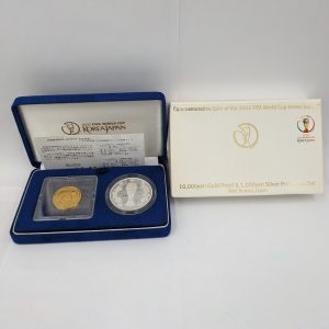 2002FIFAワールドカップ記念 1万円金貨と千円銀貨セットをお買取させて ...