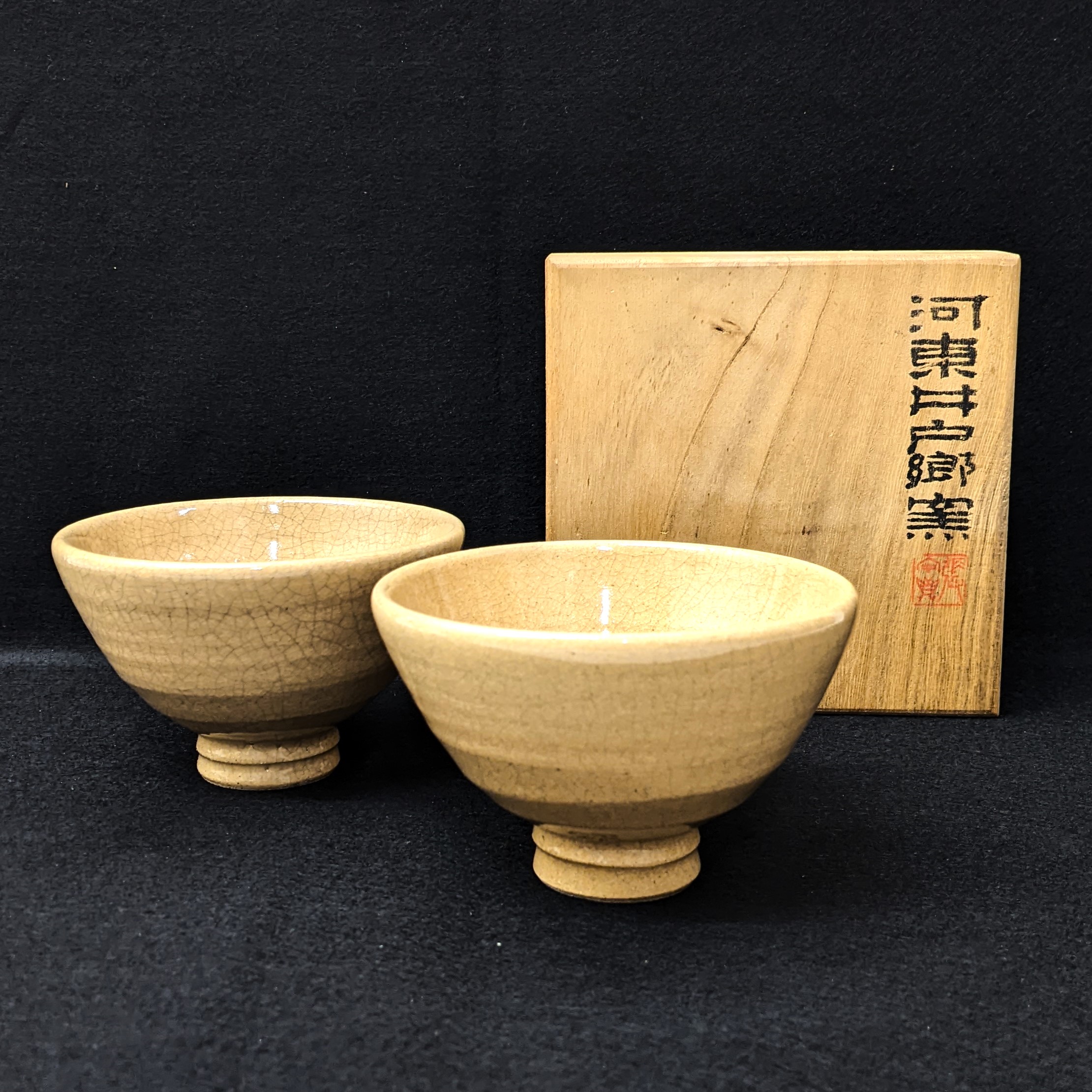 骨董,河東井戸郷窯(セミコル),茶器