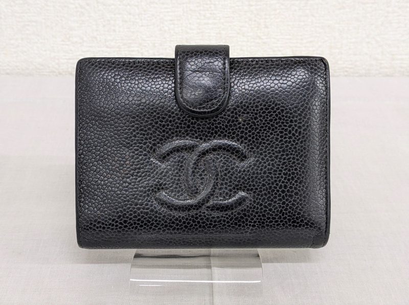 CHANEL,キャビアスキン,二つ折り財布